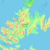 Mapa topográfico Afognak Island, altitud, relieve