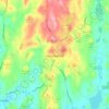 Mapa topográfico North Brookfield, altitud, relieve
