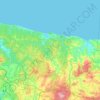 Mapa topográfico Şile, altitud, relieve