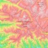 Mapa topográfico Great Himalayan National Park, altitud, relieve