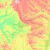 Mapa topográfico Canindeyú, altitud, relieve
