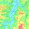 Mapa topográfico Mouchan, altitud, relieve