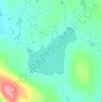 Mapa topográfico Lunch Pond, altitud, relieve