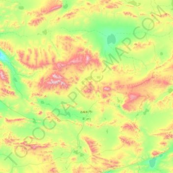 Mapa topográfico Gumu, altitud, relieve