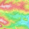Mapa topográfico Saurat, altitud, relieve
