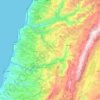 Mapa topográfico District du Chouf, altitud, relieve