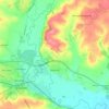 Mapa topográfico Doveridge, altitud, relieve