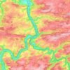 Mapa topográfico Dinant, altitud, relieve
