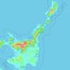 Mapa topográfico Ishigaki-jima, altitud, relieve