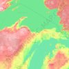 Mapa topográfico Upper Peninsula, altitud, relieve