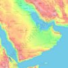 Mapa topográfico Arabian Peninsula, altitud, relieve