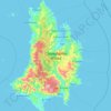 Mapa topográfico Catanduanes Island, altitud, relieve