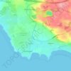 Mapa topográfico Porthcawl, altitud, relieve