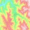 Mapa topográfico rio claro (elqui), altitud, relieve