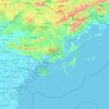 Mapa topográfico Quảng Ninh Province, altitud, relieve