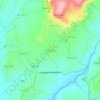 Mapa topográfico Coucieiro, altitud, relieve