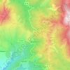 Mapa topográfico Bustanico, altitud, relieve