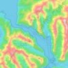 Mapa topográfico Milford Sound / Piopiotahi, altitud, relieve