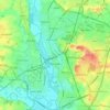 Mapa topográfico Worcester, England, altitud, relieve