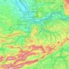 Mapa topográfico Basel-Landschaft, altitud, relieve