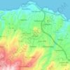 Mapa topográfico Arucas, altitud, relieve