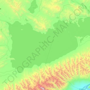 Mapa topográfico གནམ་མཚོ་ (纳木错), altitud, relieve