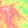 Mapa topográfico Erath County, altitud, relieve