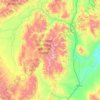 Mapa topográfico Big Hole River, altitud, relieve