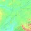 Mapa topográfico Benue State, altitud, relieve