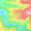 Mapa topográfico Mansourieh, altitud, relieve