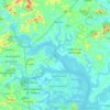 Mapa topográfico Rio Sergipe, altitud, relieve