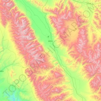 Mapa topográfico མངའ་རིས་ས་ཁུལ་ / 阿里地区 / Ngari, altitud, relieve