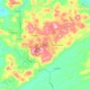 Mapa topográfico El Pao, altitud, relieve
