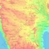 Mapa topográfico Krishna River, altitud, relieve