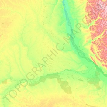 Mapa topográfico Вилюйский улус, altitud, relieve