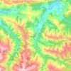 Mapa topográfico Cabuérniga, altitud, relieve