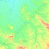 Mapa topográfico Jussara, altitud, relieve