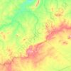 Mapa topográfico Dirceu Arcoverde, altitud, relieve
