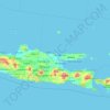 Mapa topográfico Ost-Java, altitud, relieve
