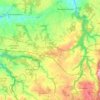 Mapa topográfico Plouigneau, altitud, relieve