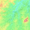 Mapa topográfico Entre Rios de Minas, altitud, relieve