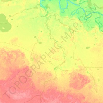 Mapa topográfico Тевриз, altitud, relieve