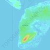 Mapa topográfico Isla Puná, altitud, relieve