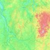 Mapa topográfico Nièvre, altitud, relieve
