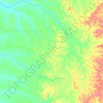 Mapa topográfico Goianorte, altitud, relieve