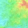 Mapa topográfico BF Homes Caloocan, altitud, relieve