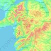 Mapa topográfico Parc national de Snowdonia, altitud, relieve