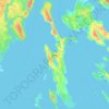 Mapa topográfico Cres, altitud, relieve