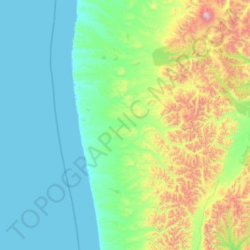 Mapa topográfico Соболевский район, altitud, relieve