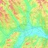 Mapa topográfico Asti, altitud, relieve